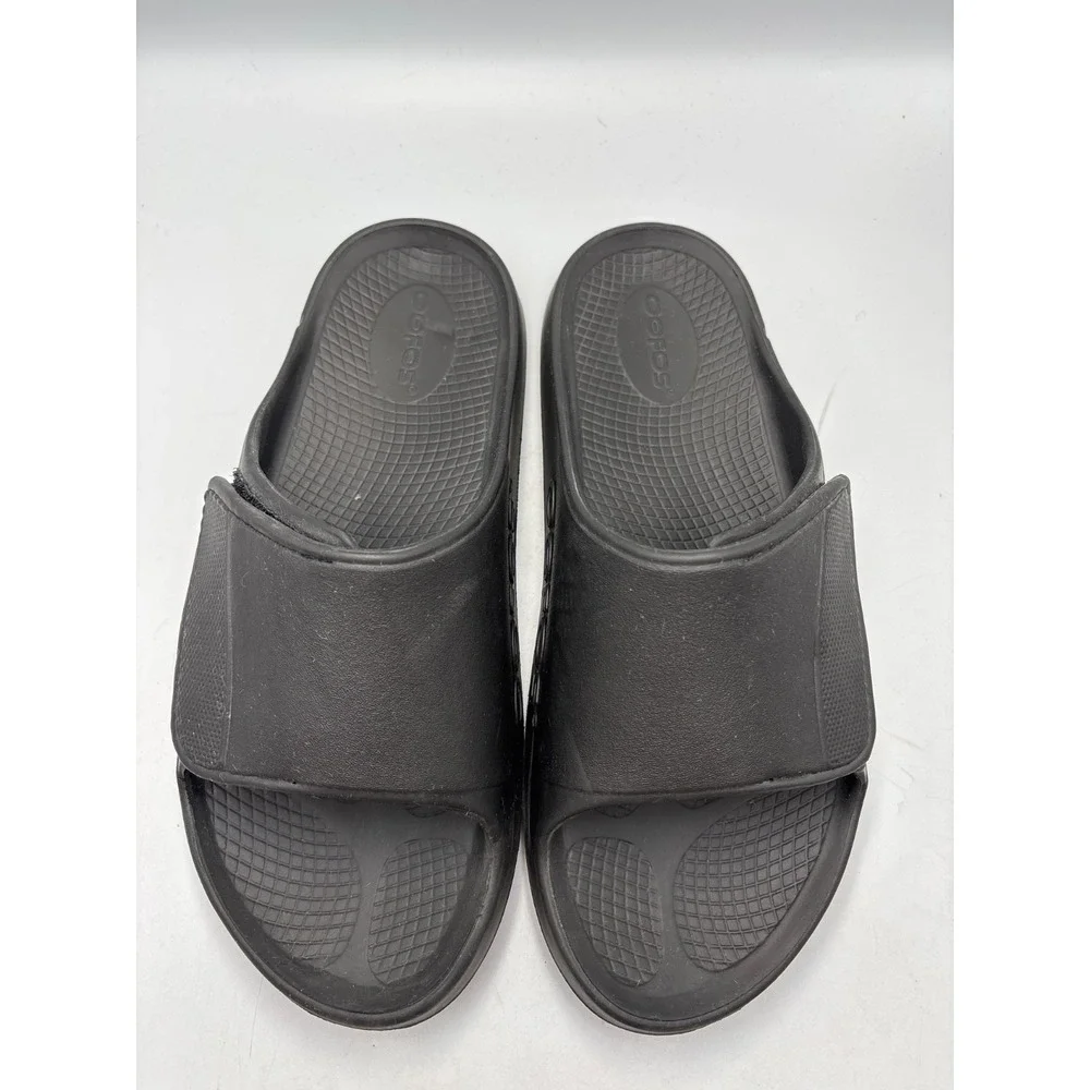 OOFOS MEN'S OOAHH SPORT FLEX SANDAL - MATTE‎ BLACK- Men's 11 Women's 13